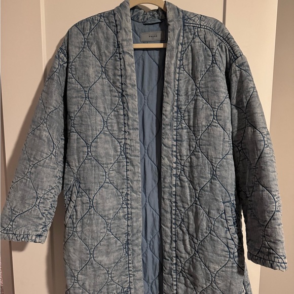 Blank NYC Belted Quilted Denim Jacket - Picture 3 of 5